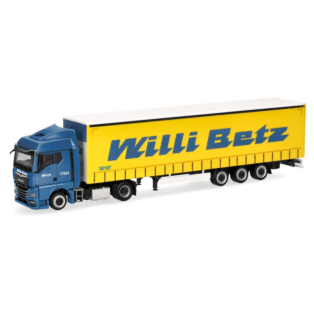 Semi-remorque bâchée MAN TGX "Willi Betz" - Herpa 318808 - HO 1/87