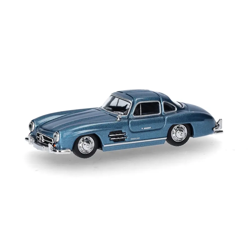 Mercedes Benz 300 SL coupé, bleu métallisé, 1954 - Herpa 430975-002 - HO 1/87
