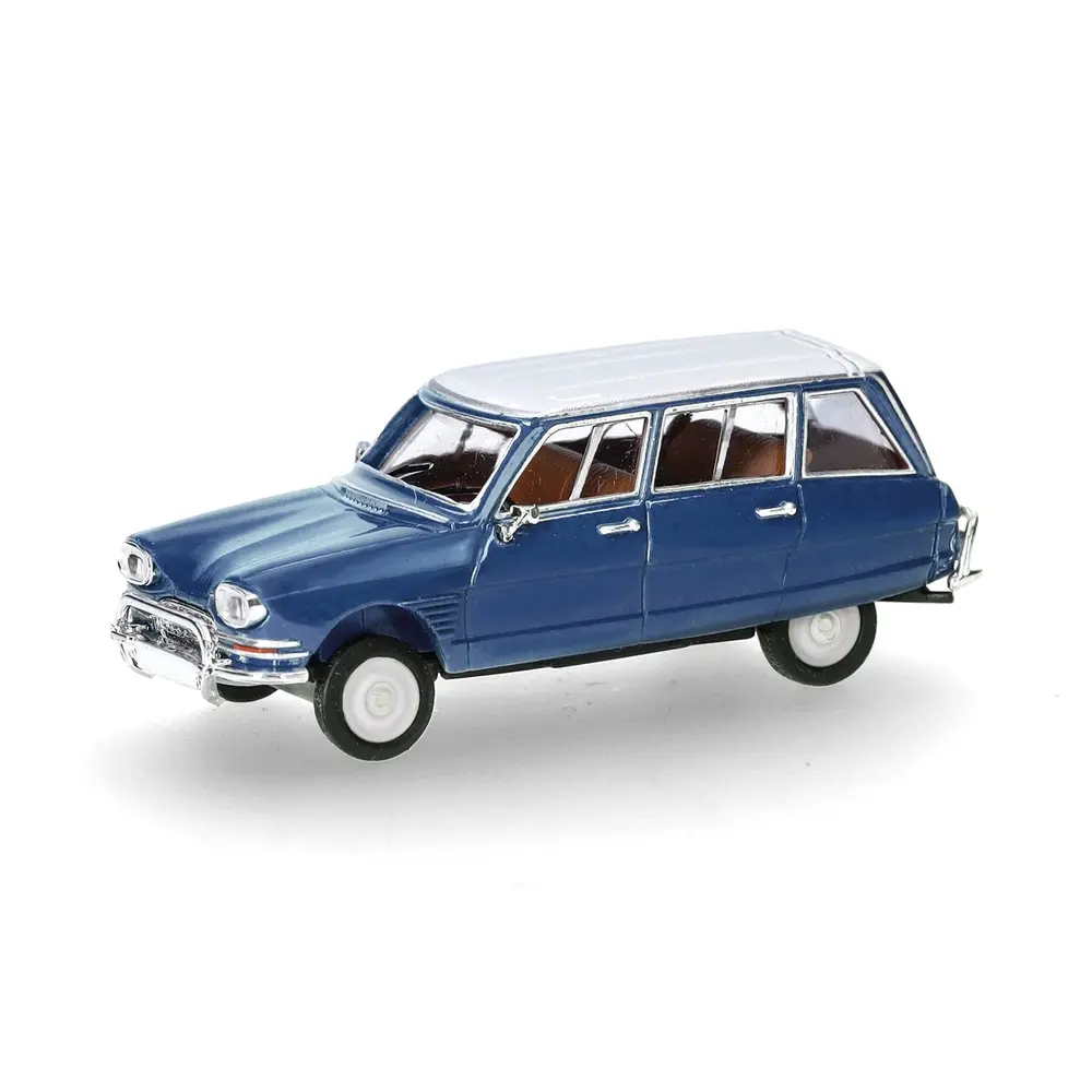 Citroën Ami 6 Break bleu gentiane - Herpa 038959-002 - HO 1/87