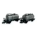 Set de 2 wagons citernes P.Millet - Hobbytrain H24852 - N 1/160 - SNCF - Ep III - 2R