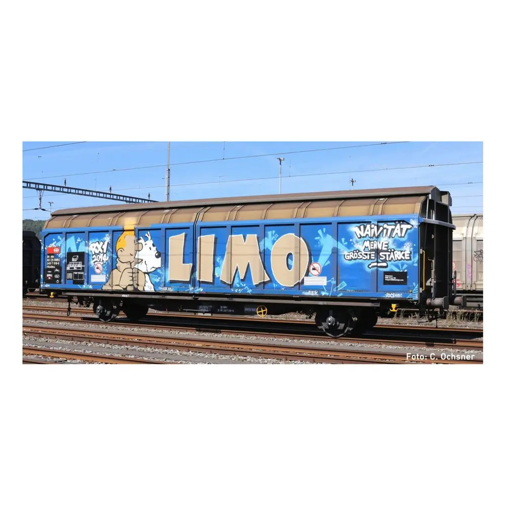 Wagon Parois Coulissantes Hbbillns - HobbyTrain 24667 - N : 1/160 - CFF - EP. VI