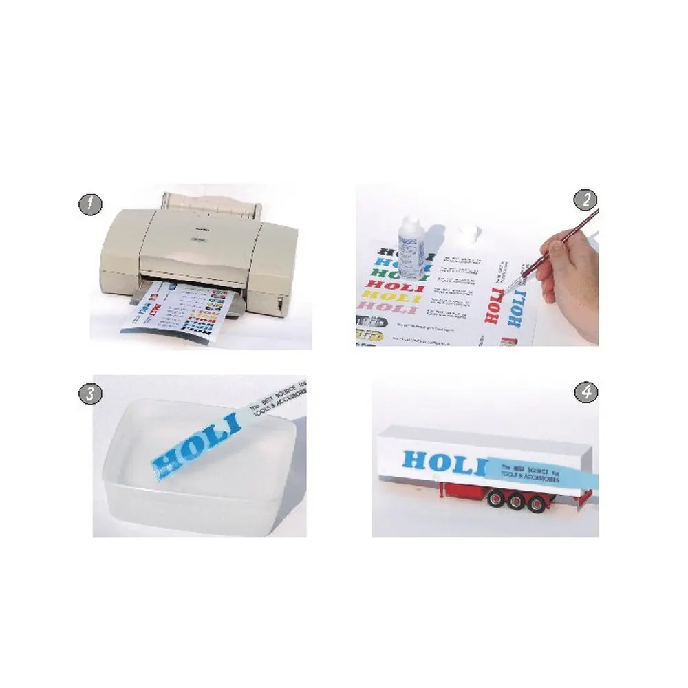 Lot de 3 feuilles blanches pour Décalcomanies HOLI D120 - Jet d'encre