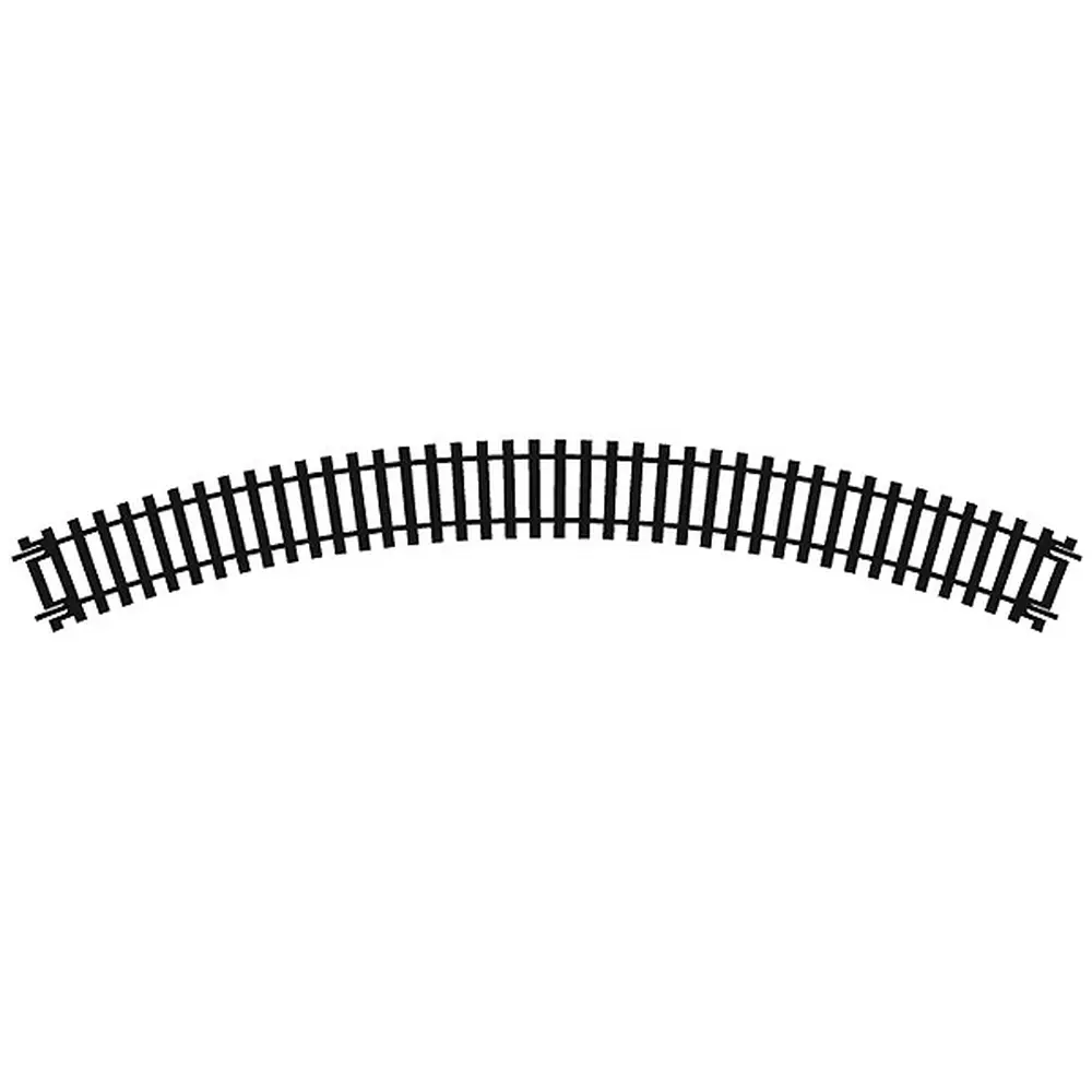 Double rail courbe R1 rayon 371mm 45° (8 voies au cercle)