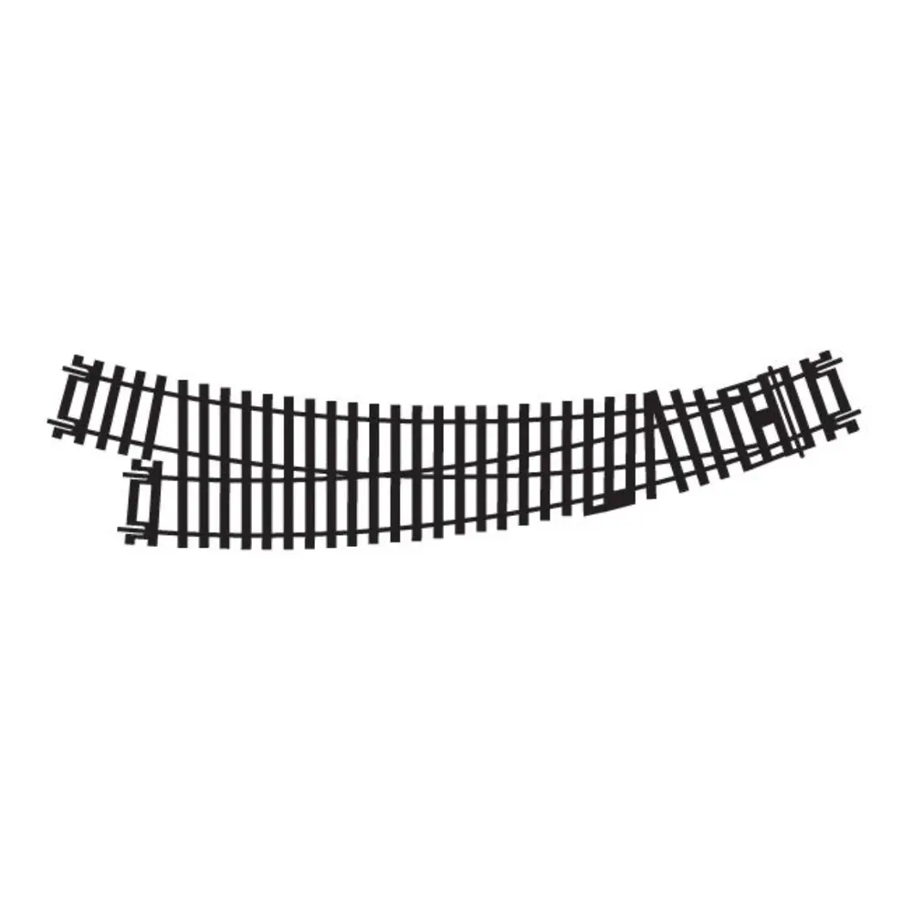 Aiguillage en courbe à droite, rayon 438mm, angle 22,5° / 33,75° - Hornby R8075 - HO 1/87 - 2R