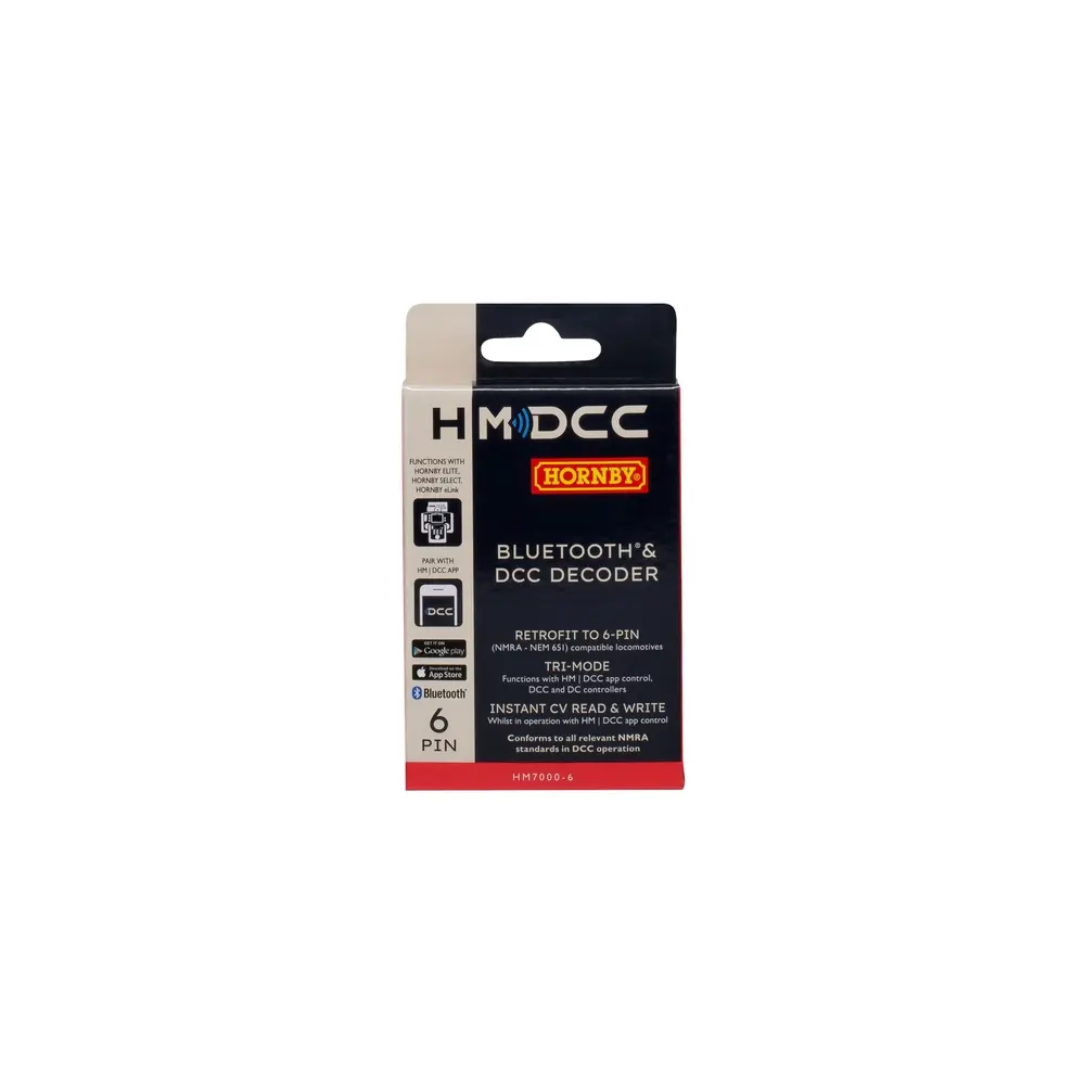 Décodeur HM7000-6 - Bluetooth et DCC - Hornby HOR7321 - 6 Broches