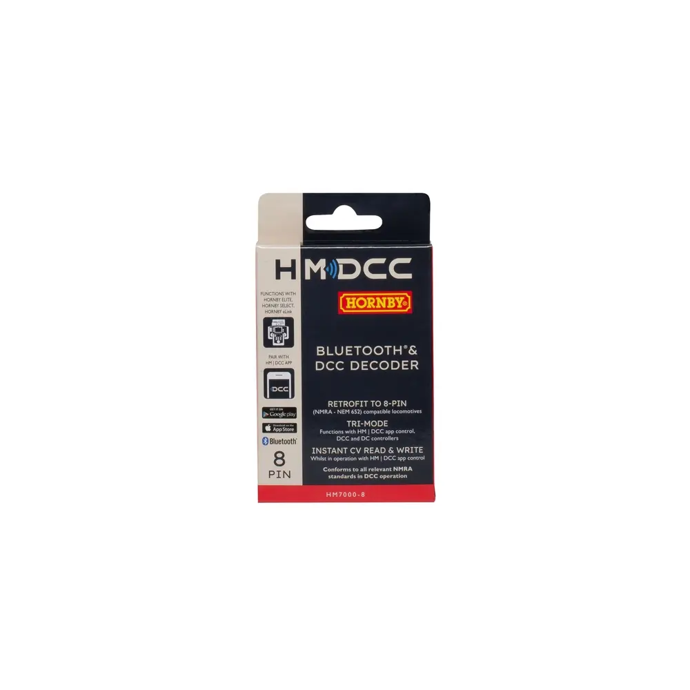Décodeur HM7000-8 - Bluetooth et DCC - Hornby HOR7335 - 8 Broches - HO 1/87