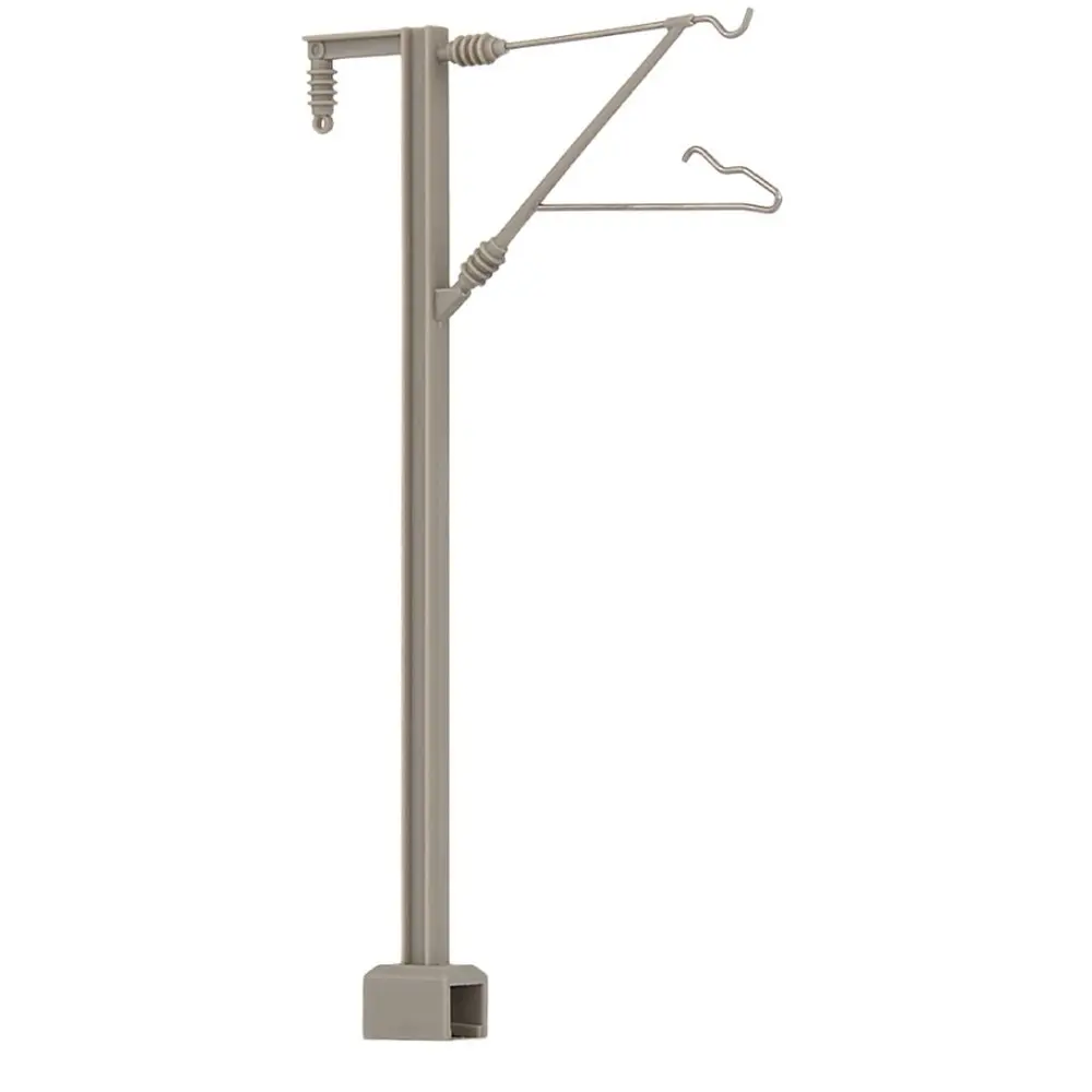 10 Mâts caténaires modernes à profil en T de couleur grise - Jouef HC8035 - HO 1/87