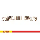 Courbe 6e rayon 15° 640 mm - Hornby TT8007 - TT 1/120