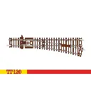 Aiguillage à droite 166 mm 15° 631 mm - Hornby TT8009 - 1/120