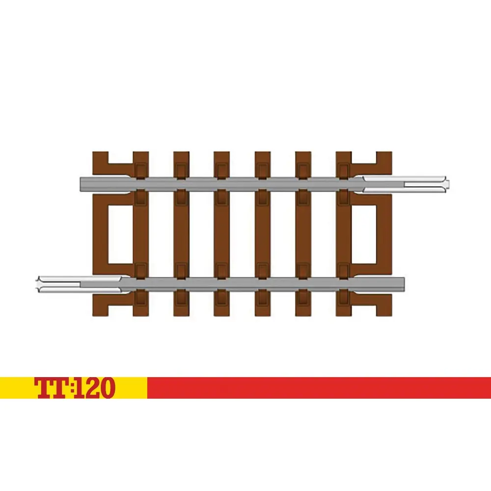 Quart de rail droit 41,5 mm - Hornby TT8011 - 1/120