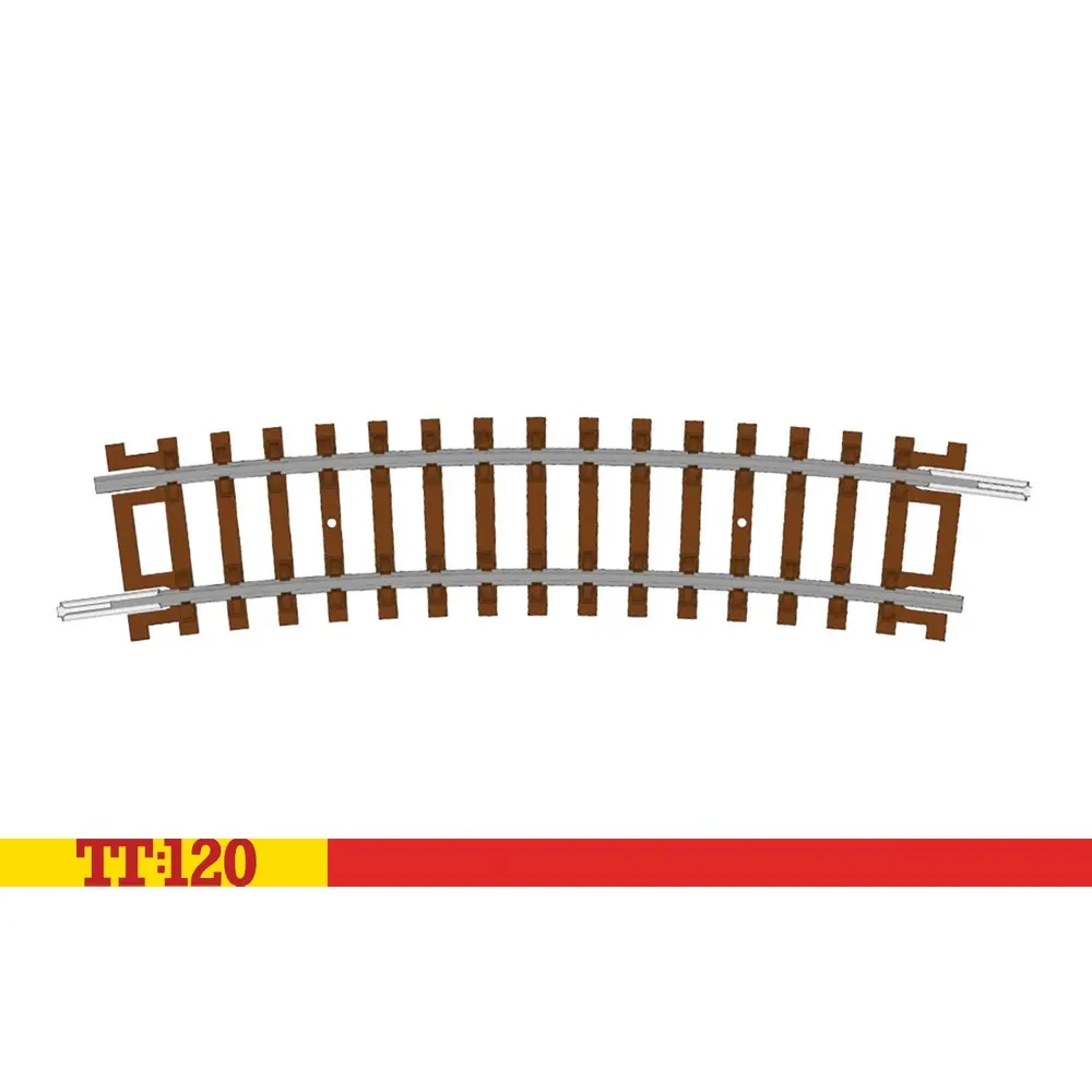 Demi-courbe - 3e rayon 15° 353 mm - Hornby TT8016 - 1/120