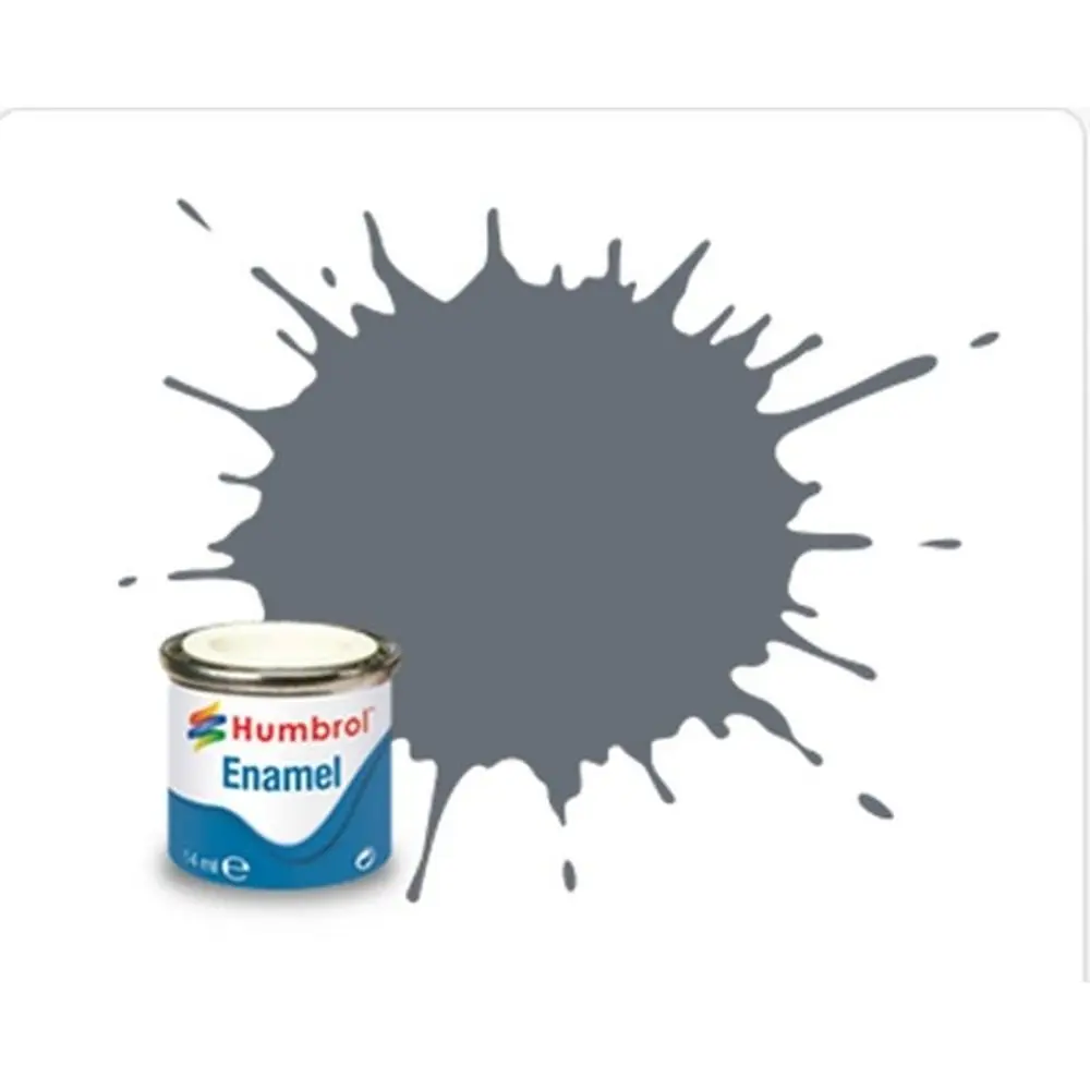 Peinture cellulosique couleur Gris Foncé Amiral Brillant N°5 - Humbrol AA0059 - 14 mL