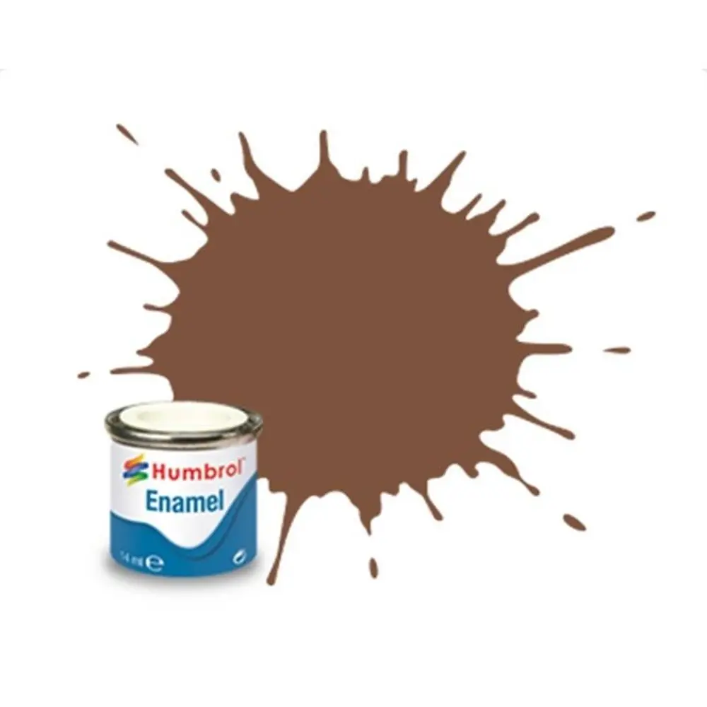 Peinture cellulosique couleur Brun Mat N°186 - Humbrol AA6224 - 14 mL
