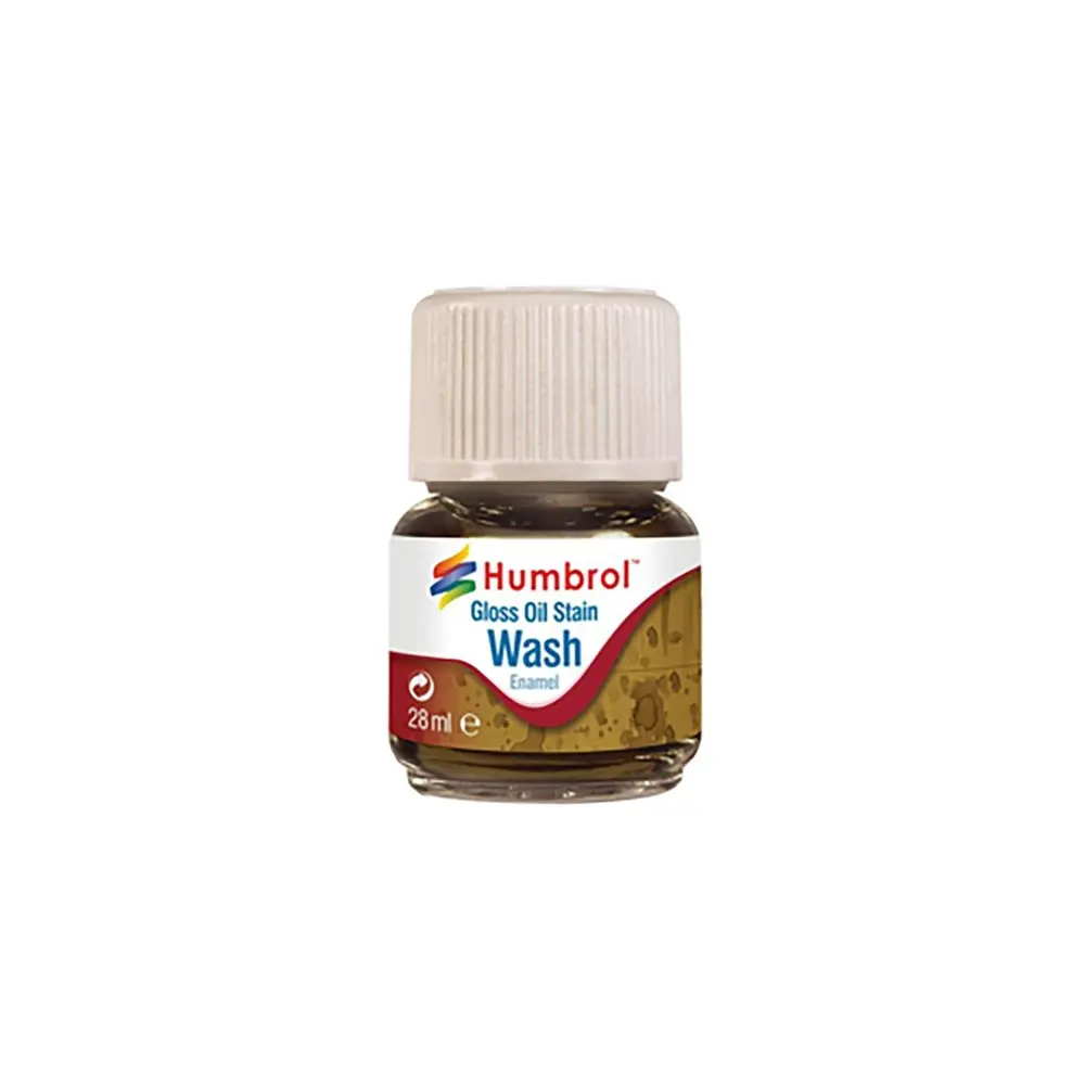 Enamel Wash Oil Stain : Effets de Tâches d'Huile - Humbrol HUAV0209 - 28 ML