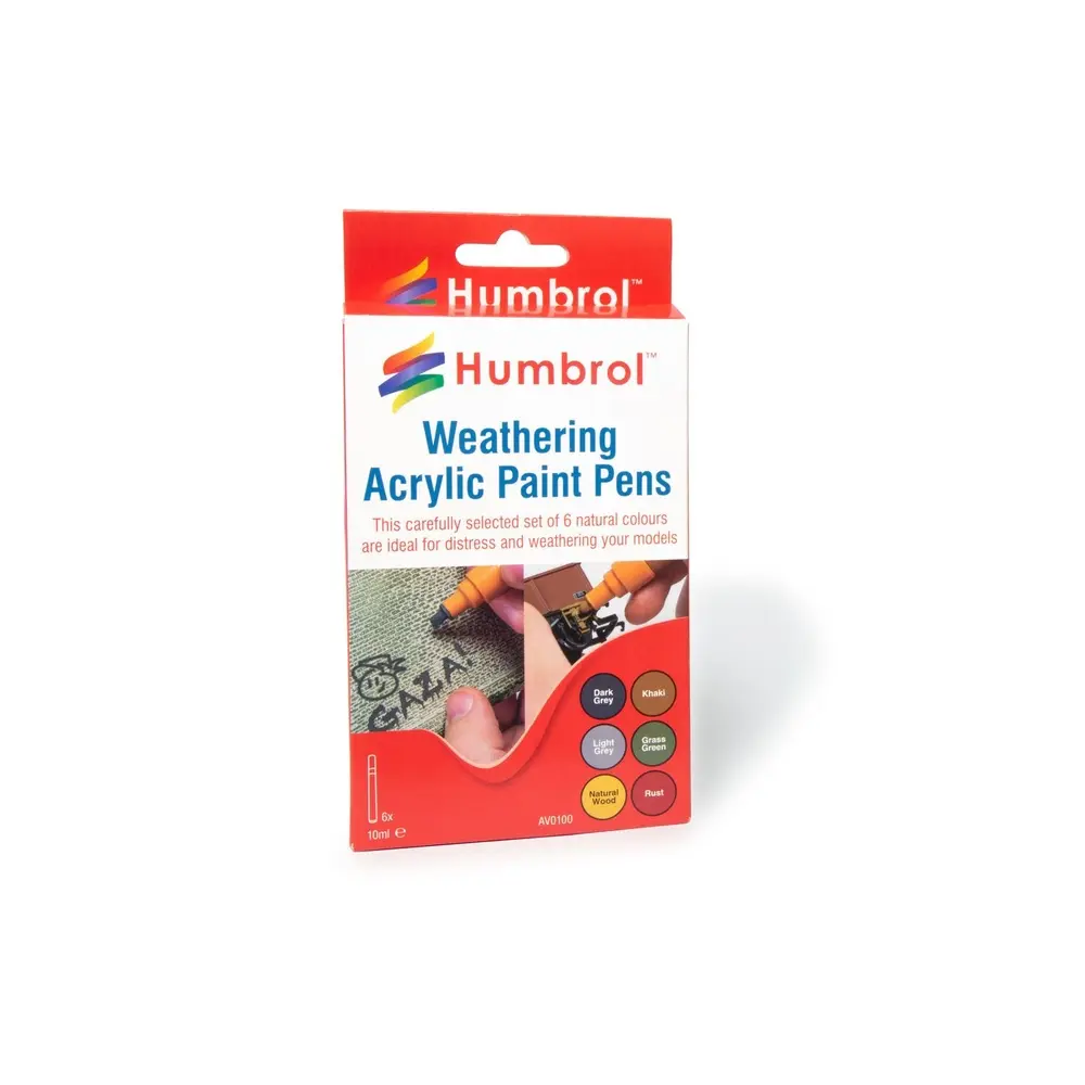 Lot de 6 Stylos de Peinture Acrylique - Humbrol HUAV0100