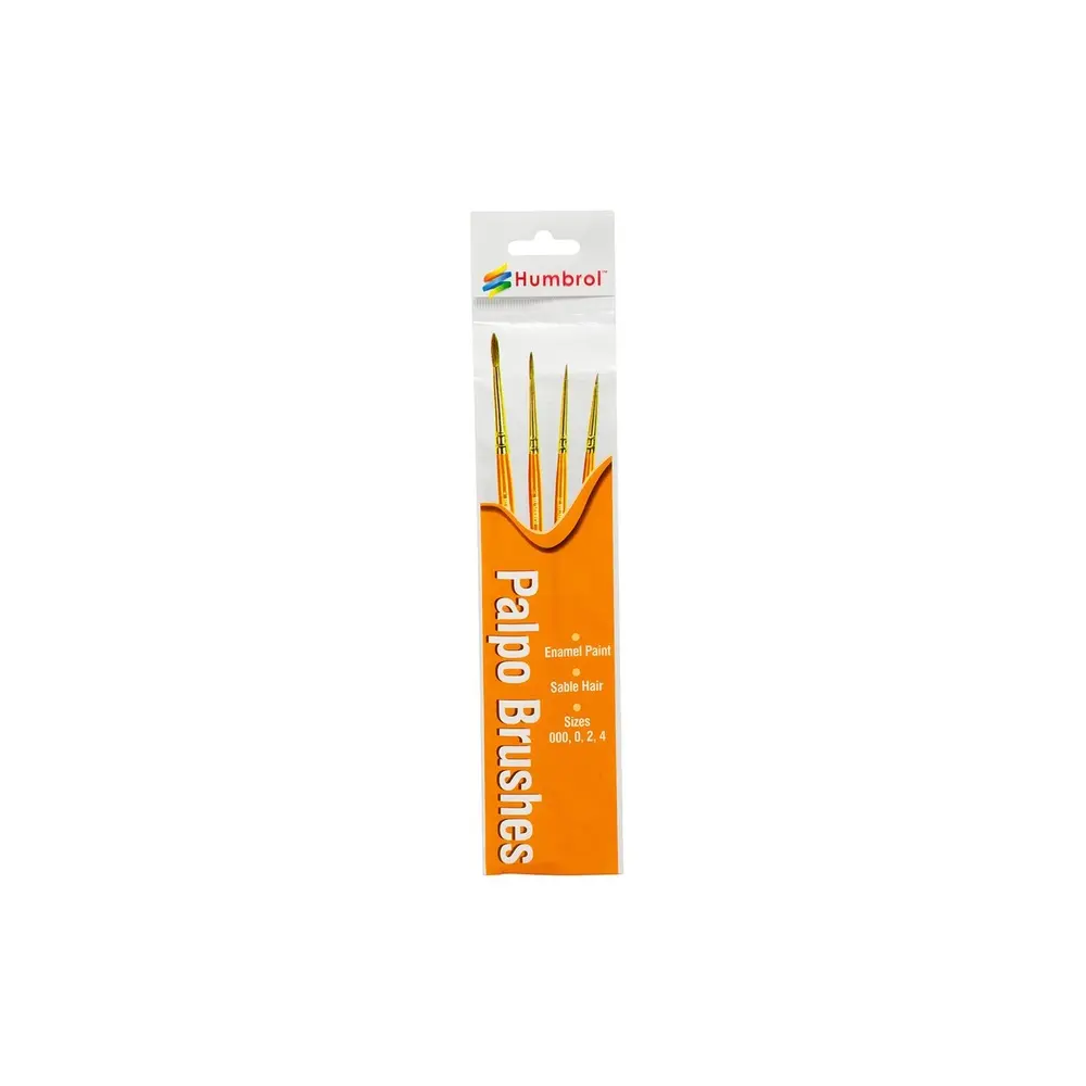 Pack de pinceaux Palpo 000, 0, 2, 4 - Humbrol HUAG4250