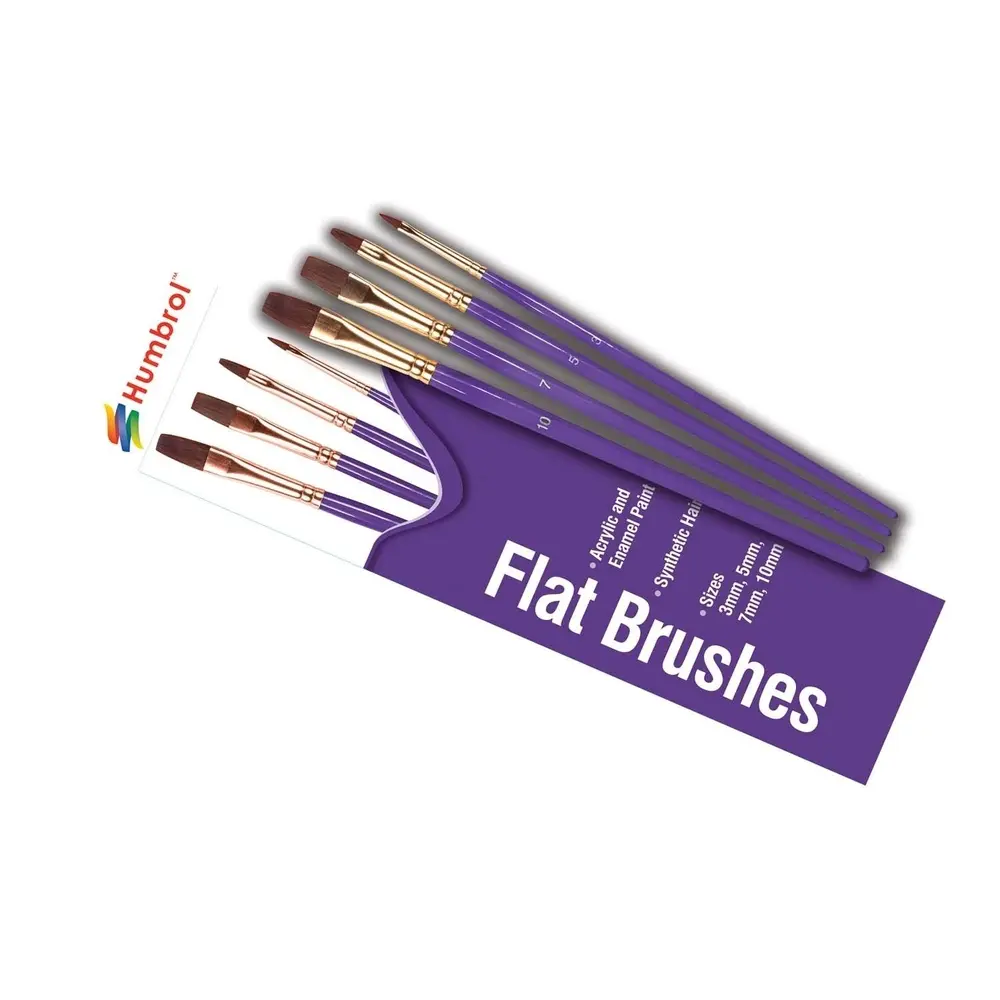 Pack de pinceaux plats - Humbrol HUAG4305