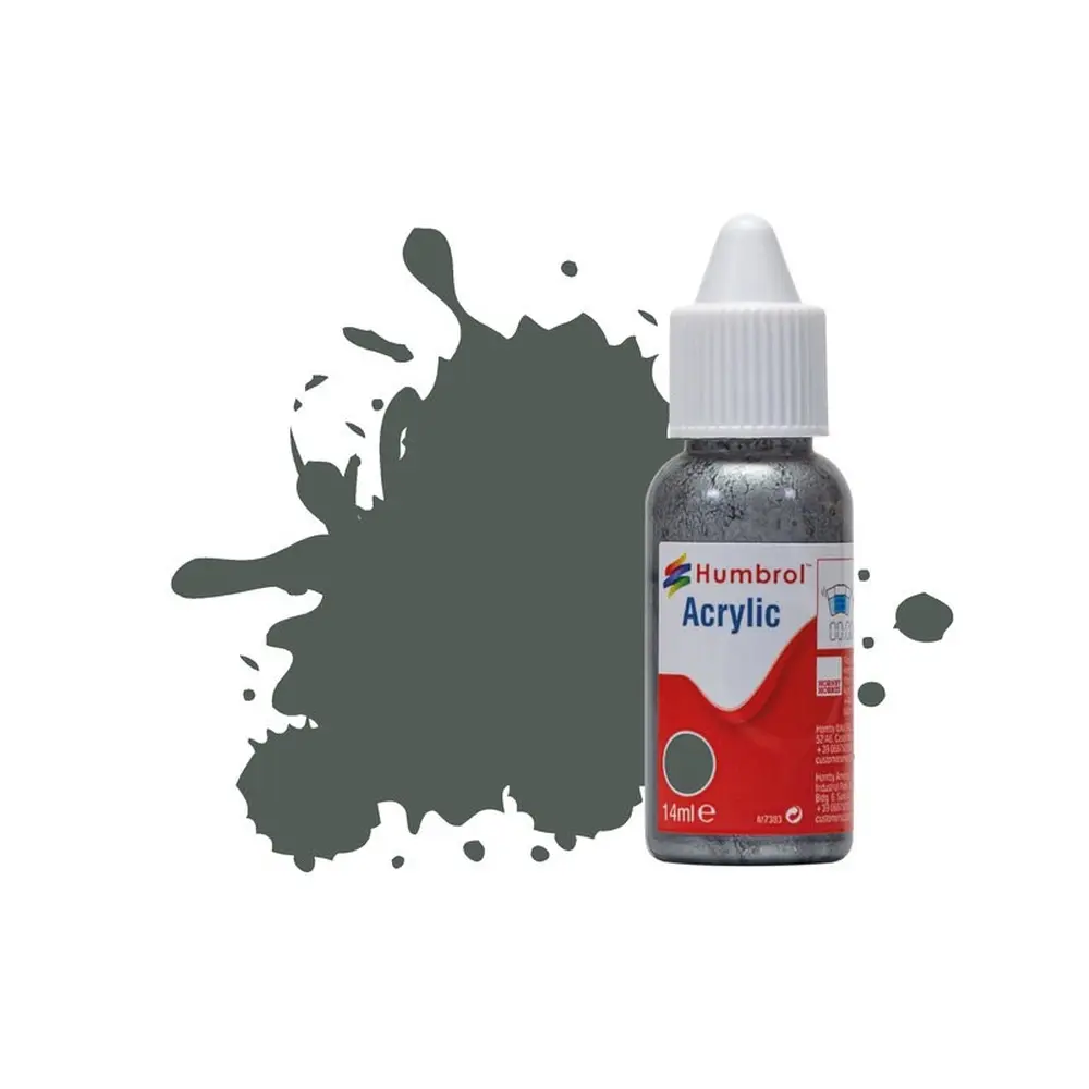 Peinture Acrylique - couleur Gris Mat - HUMBROL DB80001 | 14 mL