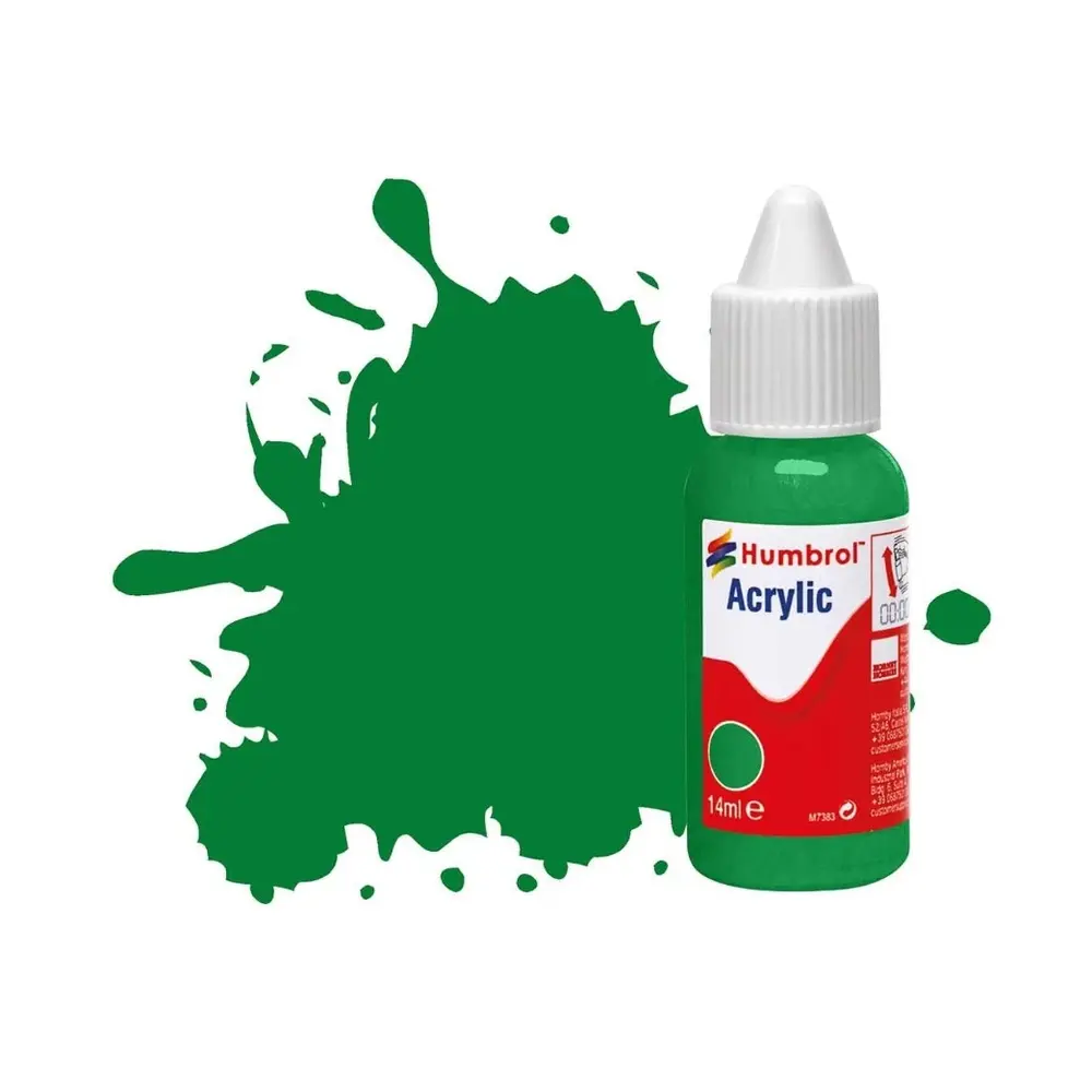 Peinture acrylique n°2 - Vert émeraude - Brillant - Humbrol DB0238 - 14 mL