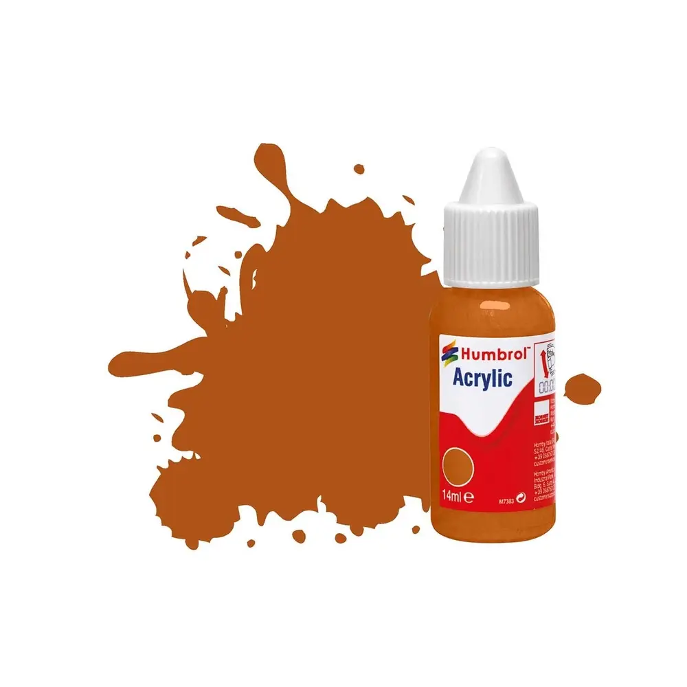 Peinture acrylique n°9 - couleur cannelle BRILLANT HUMBROL DB0009 - 14 mL