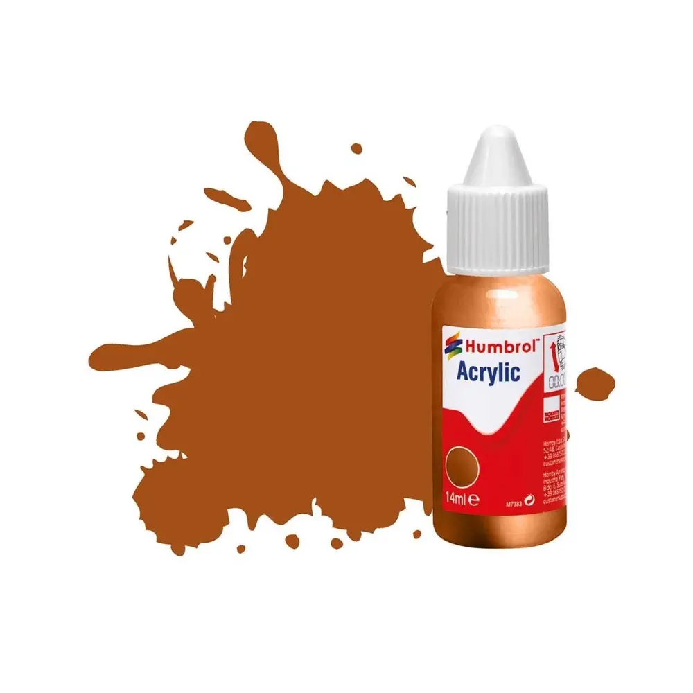 Peinture acrylique n°12 - cuivre - Métallique - Humbrol DB0012 - 14 mL