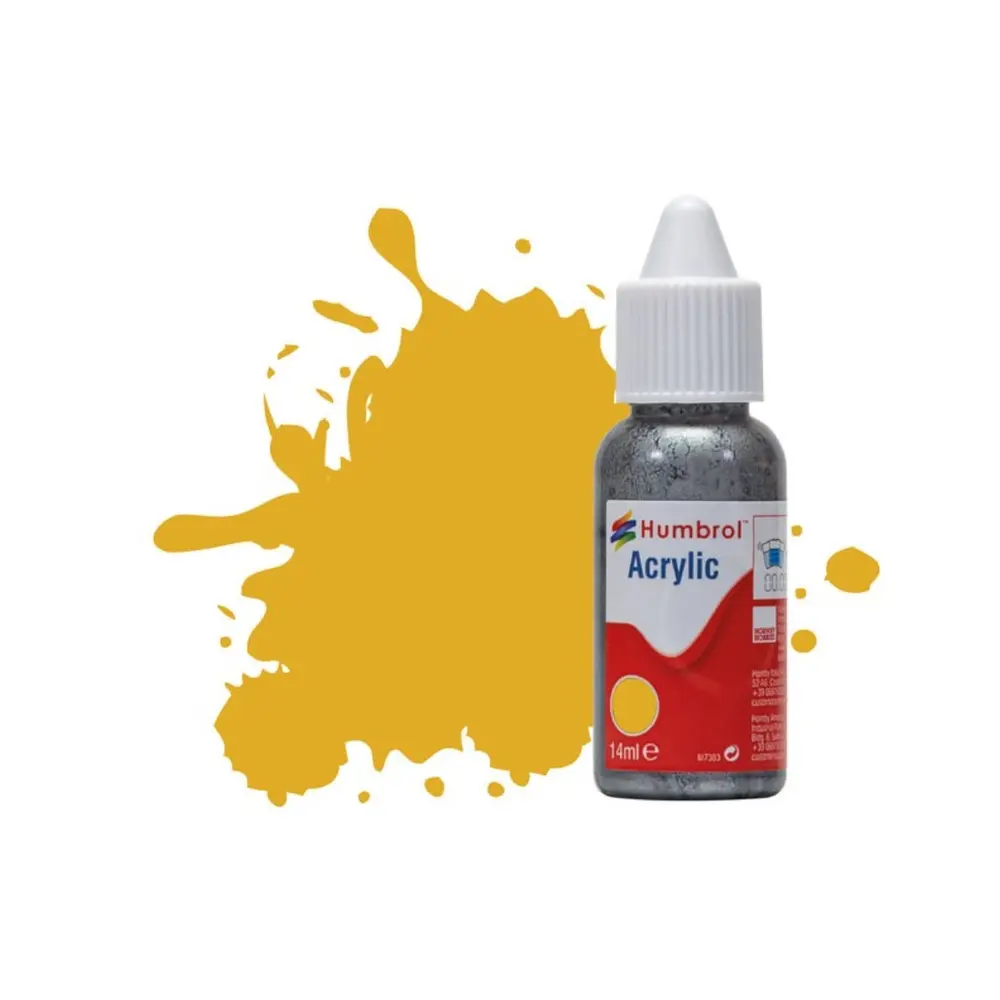 Peinture acrylique n°16 - couleur Or MÉTALLIQUE HUMBROL DB0016 - 14 mL