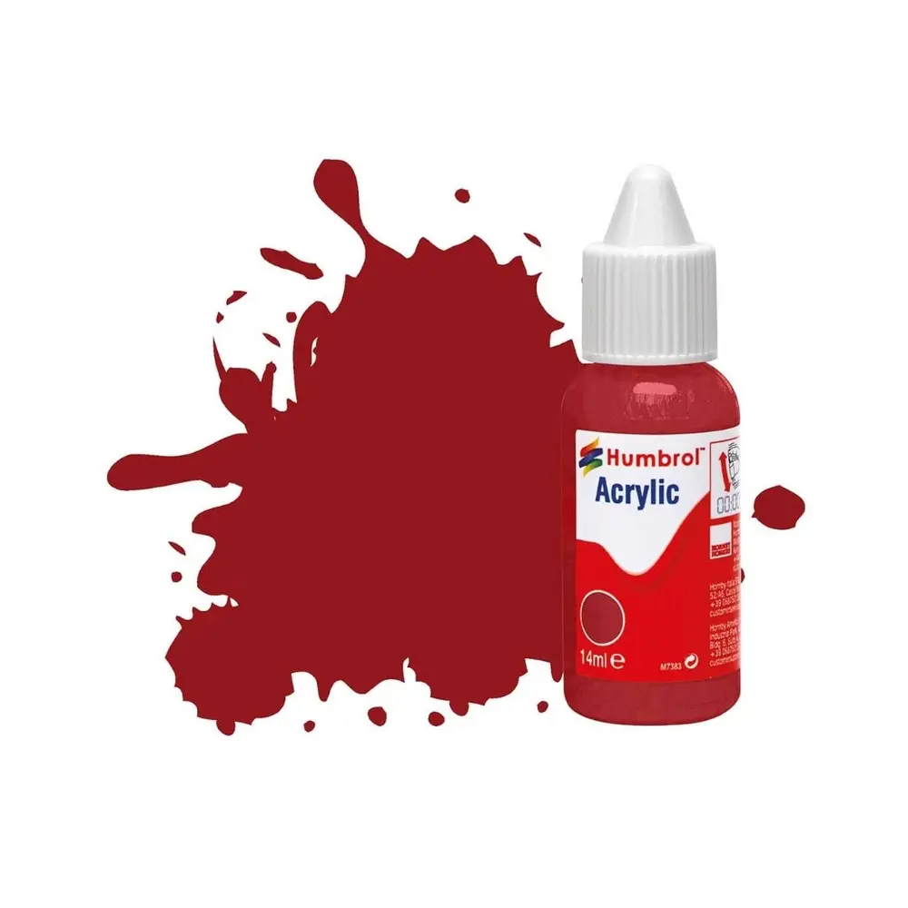 Peinture acrylique n°20 - Crimson - Brillant - Humbrol DB0020 - 14 mL