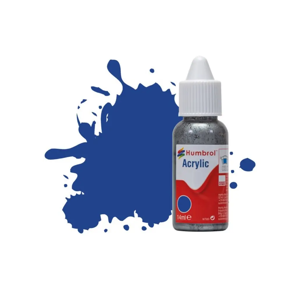 Peinture acrylique n°25 - couleur bleue MAT HUMBROL DB0025 | 14 mL