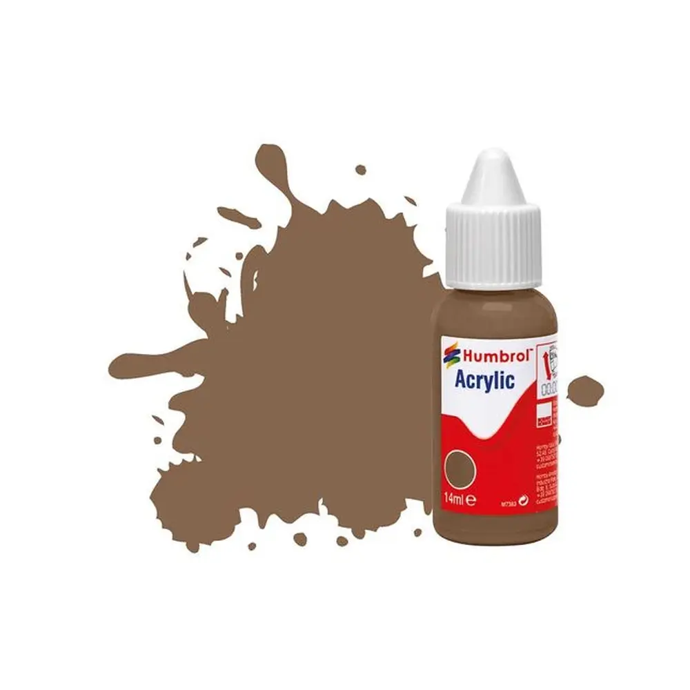 Peinture acrylique n°29 - couleur terre sombre MAT HUMBROL DB0029 - 14 mL