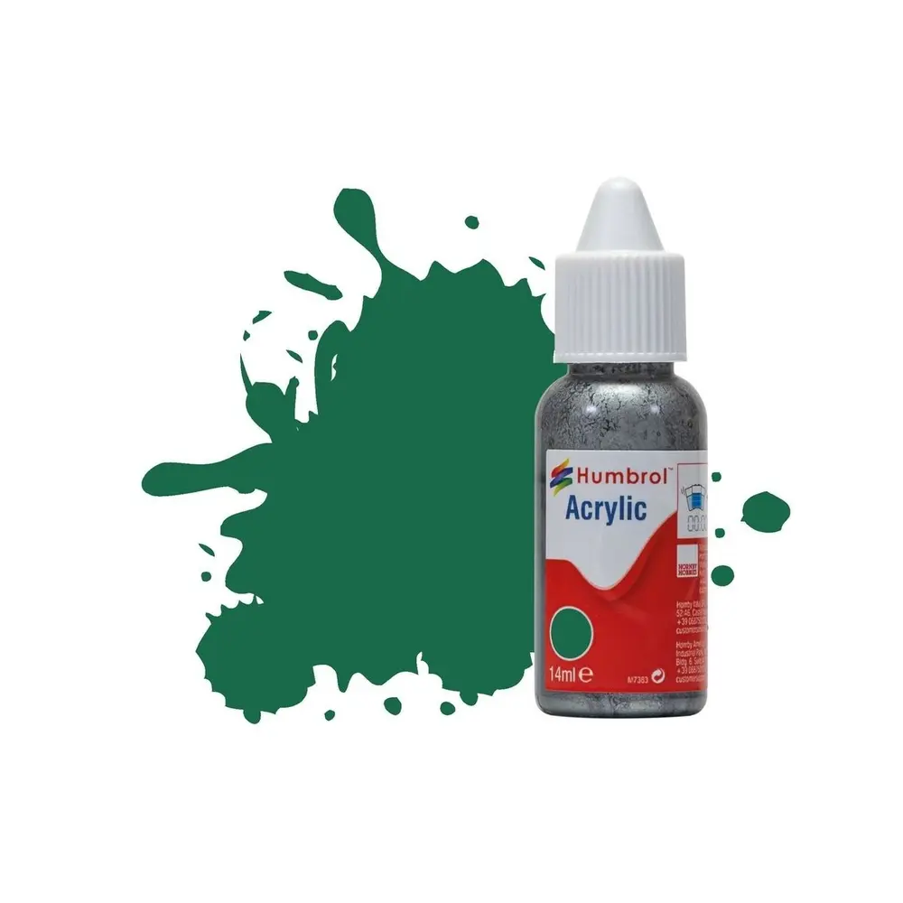 Peinture acrylique n°30 - couleur vert foncé MAT HUMBROL DB0030 | 14 mL