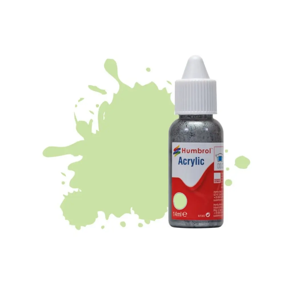 Peinture acrylique n°36 - couleur vert pastel mat HUMBROL DB0036 - 14 mL