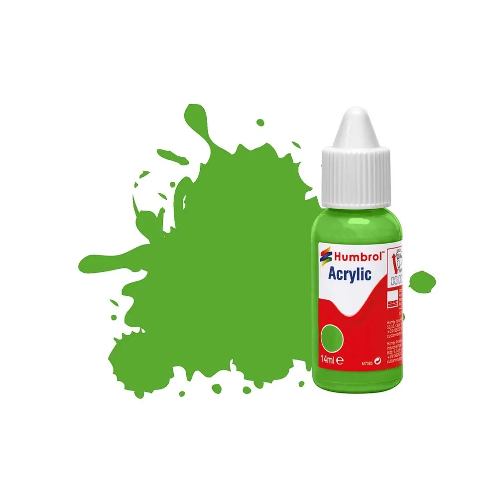 Peinture acrylique n°37 - couleur vert clair MAT HUMBROL DB0037 - 14 mL