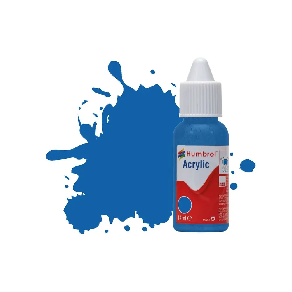 Peinture acrylique n°52 - couleur bleu baltique METALLIQUE HUMBROL DB0052 - 14 mL