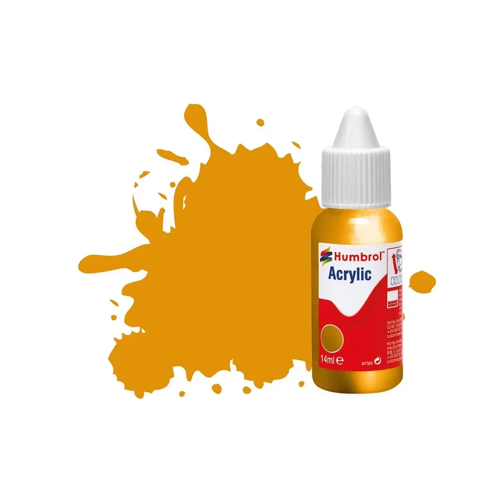 Peinture acrylique n°54 - couleur laiton METALLIQUE - HUMBROL DB0054 - 14 mL