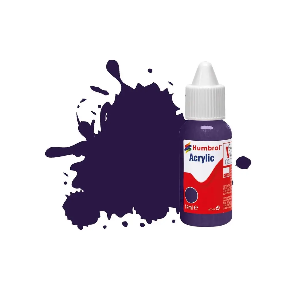 Peinture acrylique n°68 - couleur violet BRILLANT HUMBROL DB0068 | 14 mL