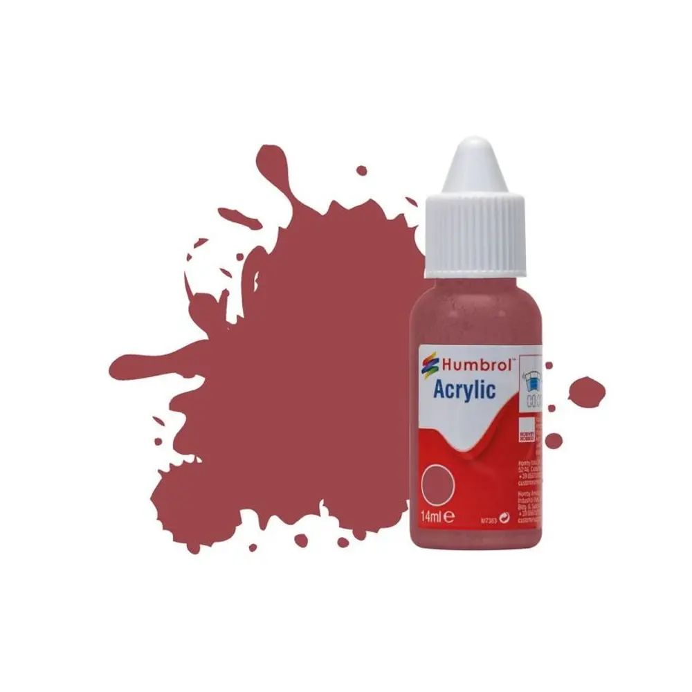 Peinture acrylique n°73 - couleur rouge lie de vin MAT HUMBROL DB0073 | 14 mL