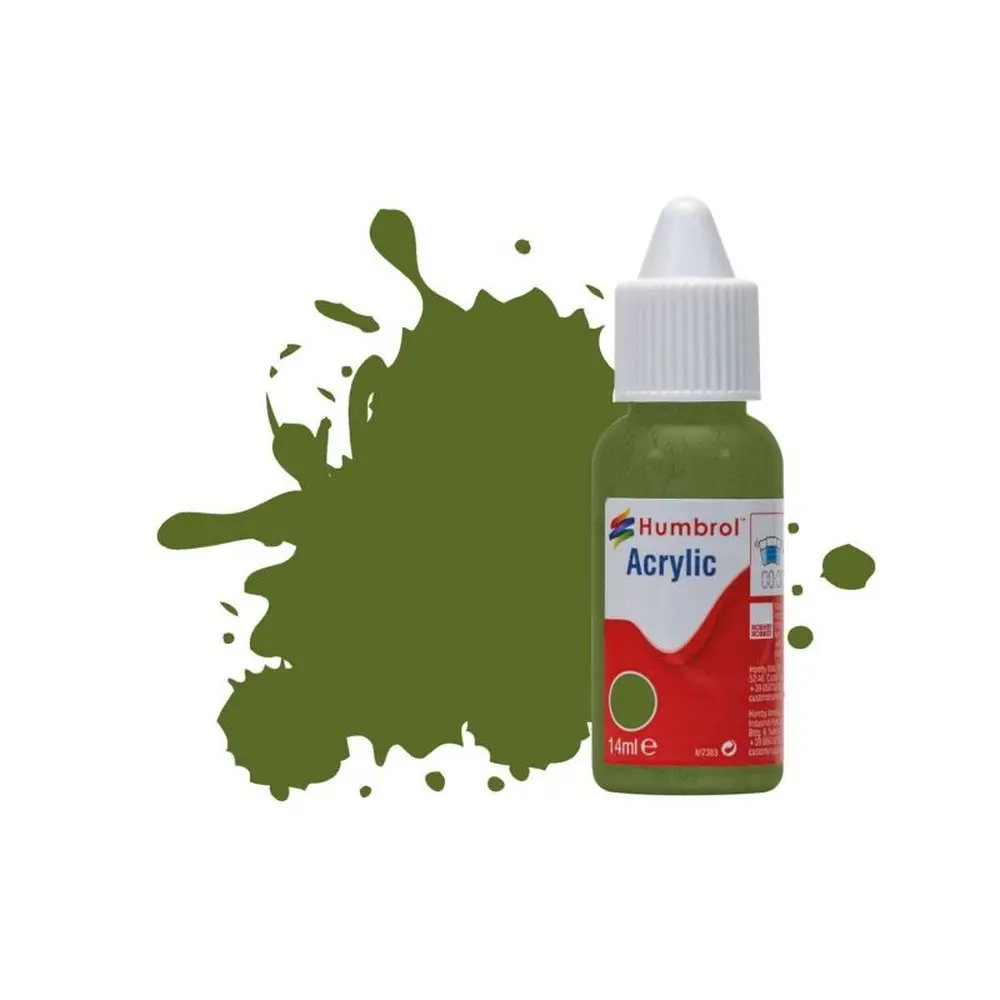 Peinture acrylique n°88 - couleur vert pont MAT HUMBROL DB0088 | 14 mL