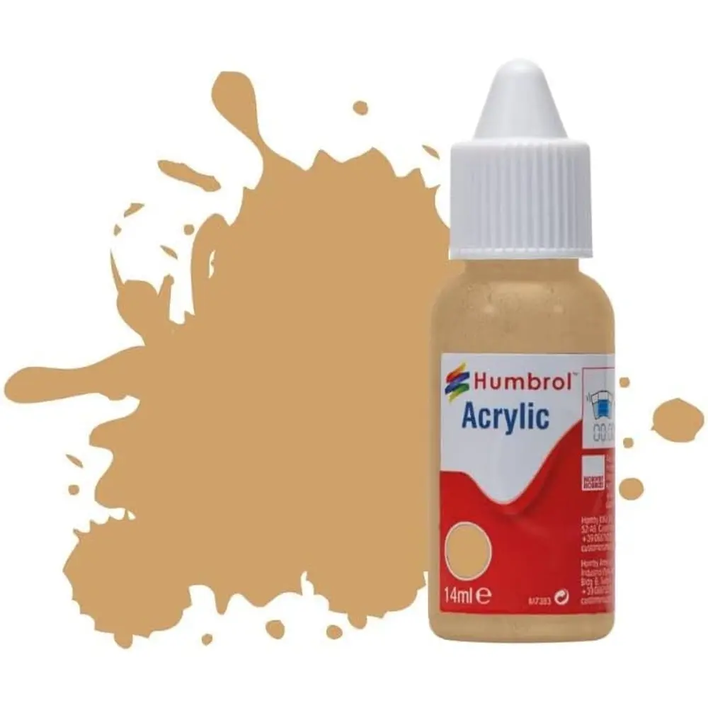 Peinture acrylique n°94 - couleur marron jaune MAT HUMBROL DB0094 - 14 mL
