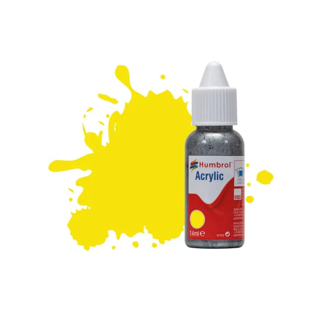 Peinture acrylique n°99 - couleur citron MAT HUMBROL DB0099 | 14 mL