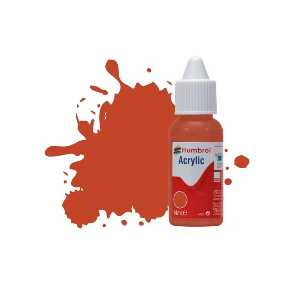 Peinture acrylique n°100 - couleur brun rouge MAT HUMBROL DB0100 | 14 mL