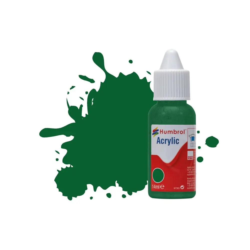 Peinture acrylique n°120 - couleur vert clair MAT HUMBROL DB0120 | 14 mL