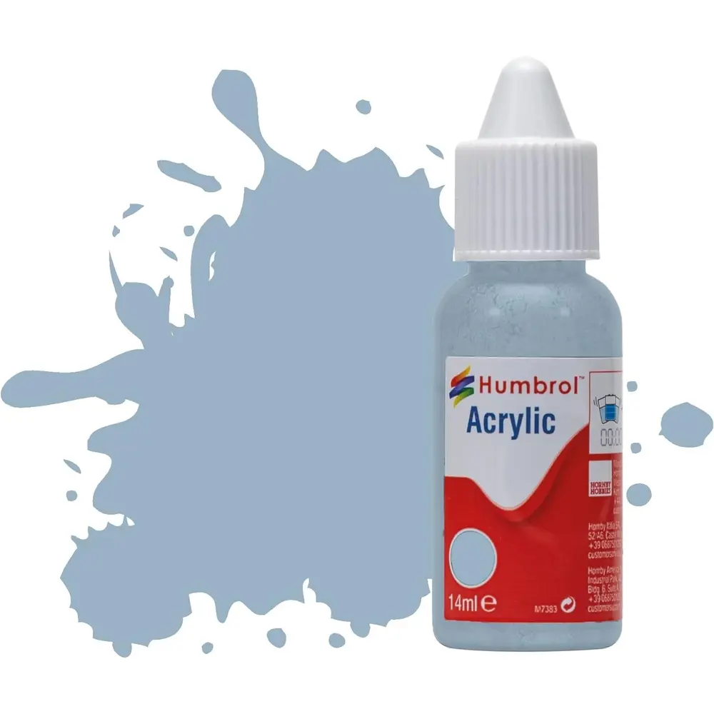 Peinture acrylique n°128 - couleur gris MAT - HUMBROL DB0128 | 14 mL