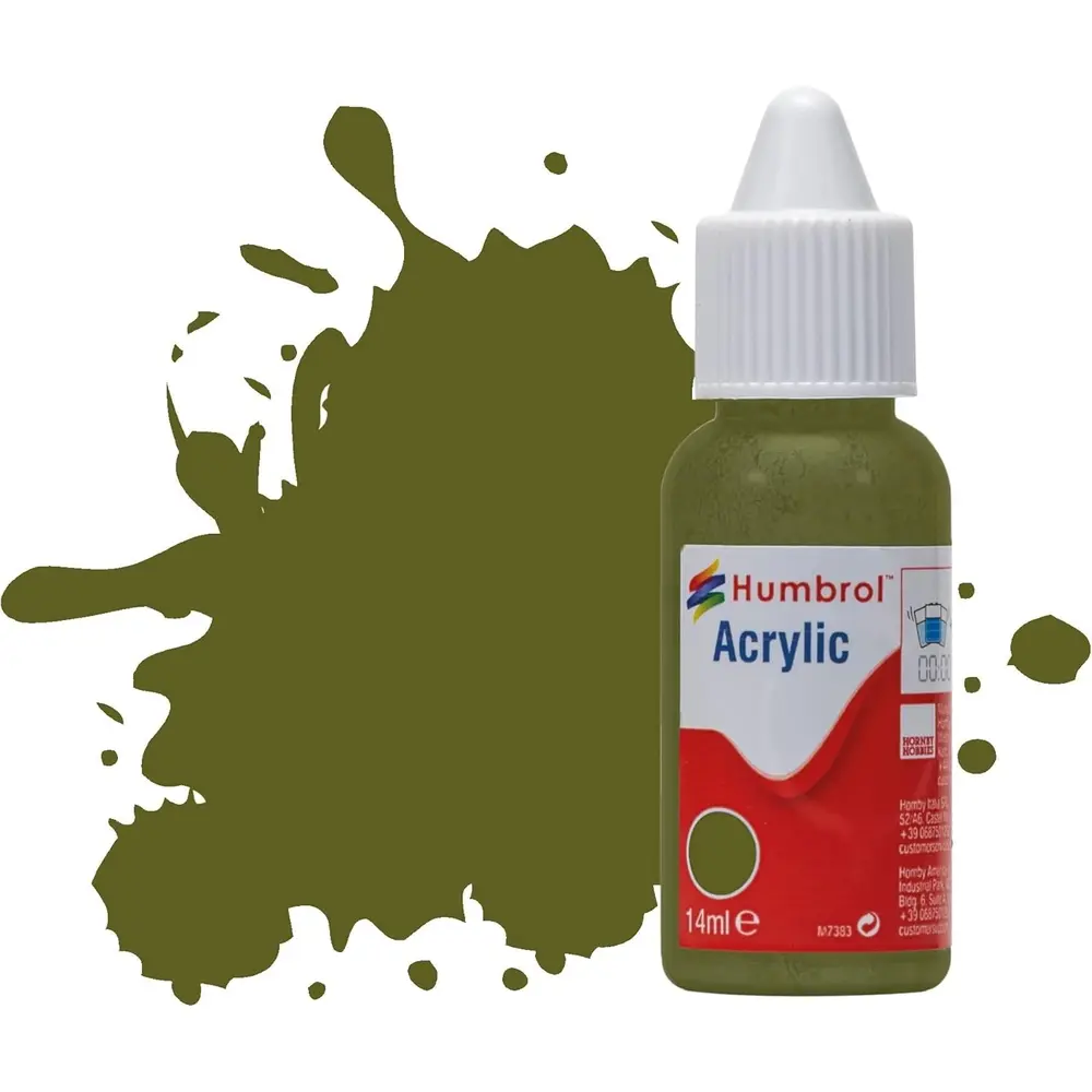 Peinture acrylique n°150 - couleur vert forêt MAT HUMBROL DB0150 | 14 mL