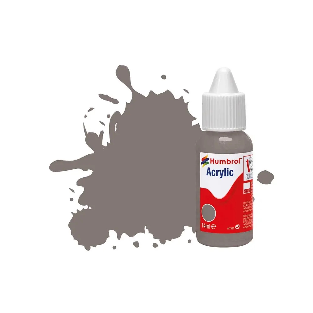 Peinture acrylique n°156 - couleur gris camouflage foncé SATIN HUMBROL DB0156 - 14 mL