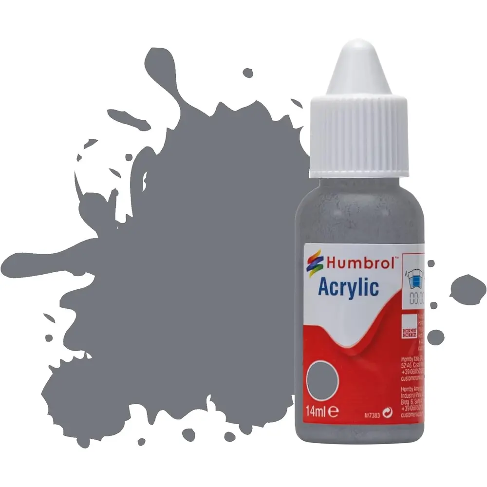 Peinture acrylique n°164 - couleur gris mer foncé MAT HUMBROL DB0164 - 14 mL