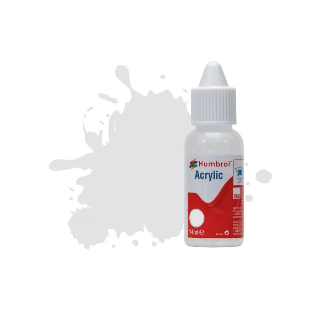 Peinture acrylique n°196 - couleur gris clair SATIN HUMBROL DB0196 | 14 mL