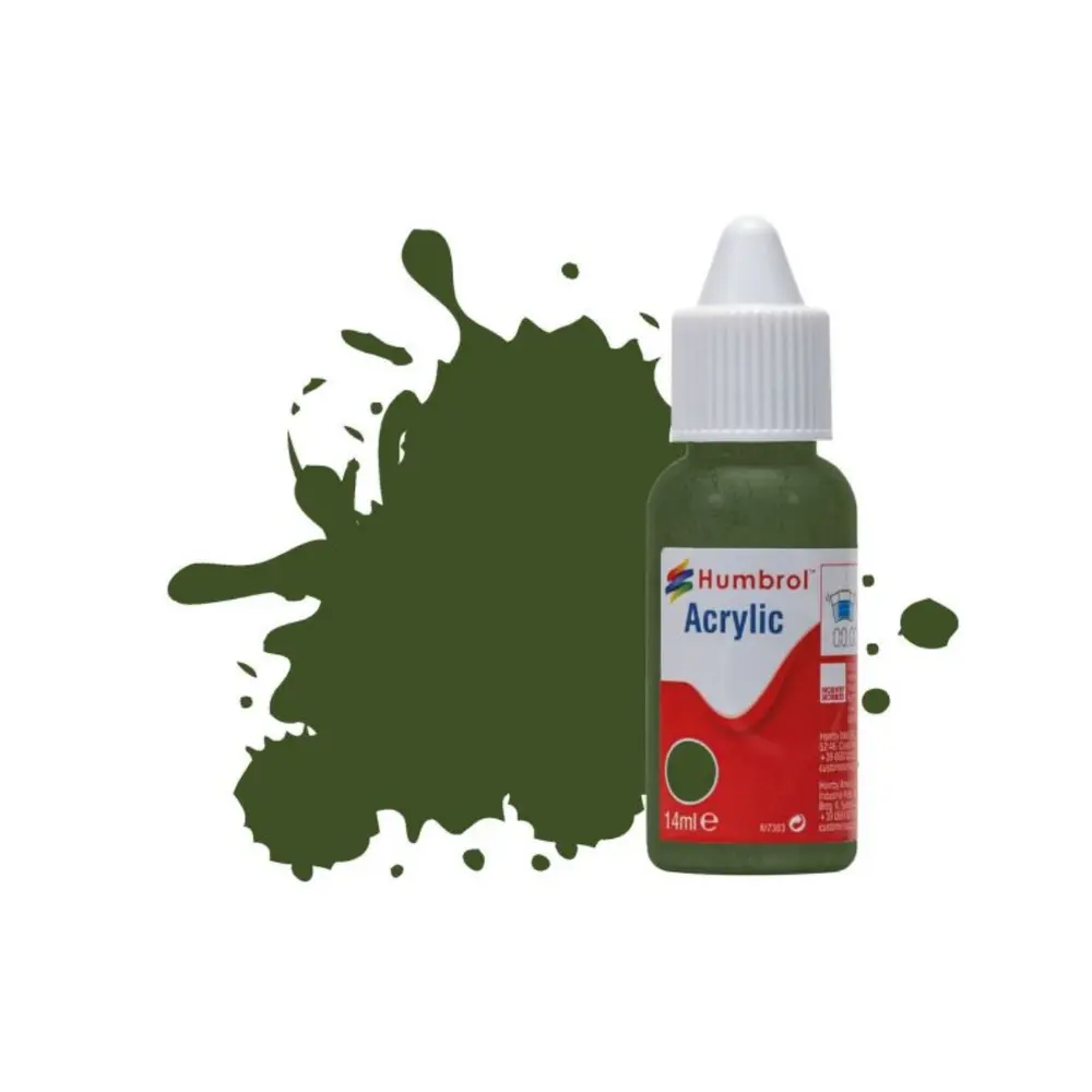 Peinture acrylique n°242 - couleur vert foncé MAT HUMBROL DB0252 - 14 mL