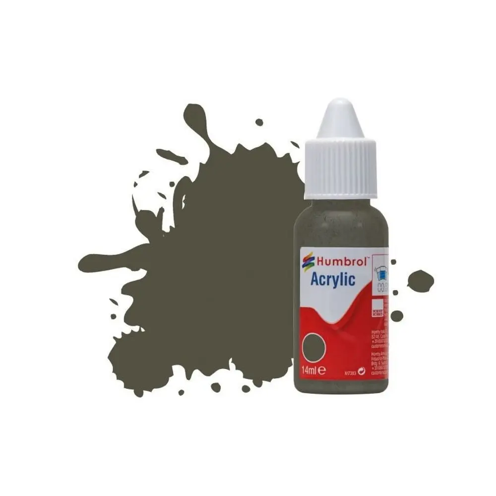 Peinture acrylique n°253 - couleur vert foncé MAT HUMBROL DB0253 - 14 mL