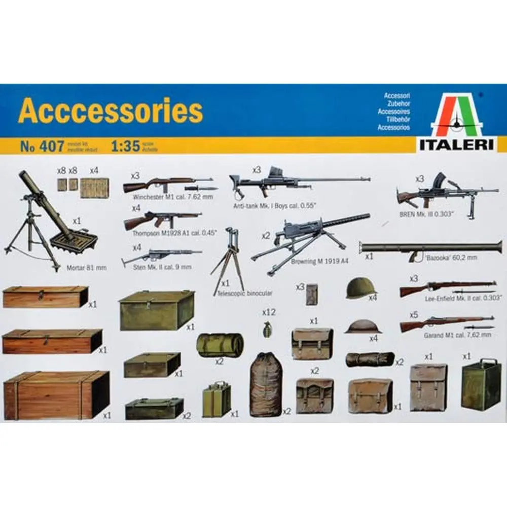 Equipements & Armement Alliés - ITALERI I407 - 1/35