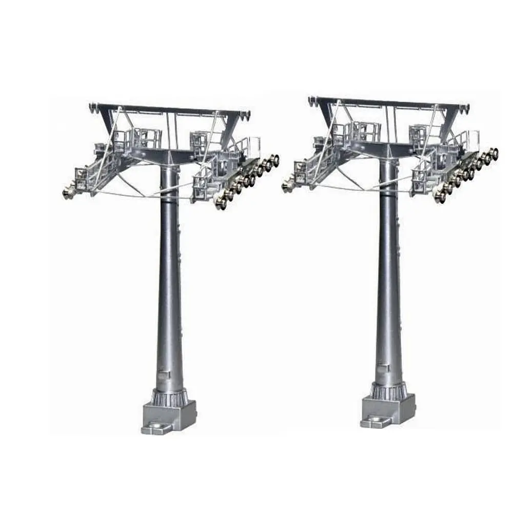 2 pylônes de support pour téléphérique Jagerndorfer 50300 - Hauteur 120 mm